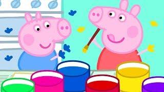 Painting with Hands and Potatoes with Peppa Pig | Peppa Pig Official Family Kids Cartoon