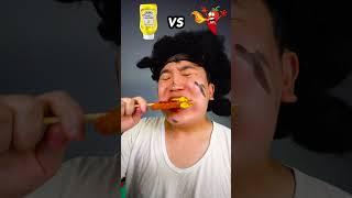 Spicy Sauce vs mustard sauce? | TikTok Funny Video Pikachu pork cutlet mukbang | HUBA #shorts