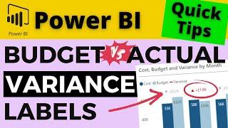 QT#90 - Adding a Budget vs Actual Variance Value to a Power BI Clustered Column Chart