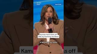 Kamala Harris kicks off DNC by thanking Joe Biden