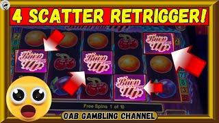 NEW SLOT & 4 SCATTER RETRIGGER ON Burn Em' Up 7s!