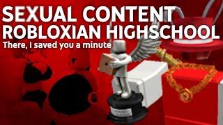 Robloxian Highschool Exposed For Sexual Content | There, I Saved You A Minute