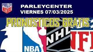 PRONOSTICOS NHL, NBA Y NFL PARA HOY LOGROS VIERNES 07/03/2025 PARLEY GRATIS