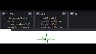 Heart rate monitor Pure CSS Animation