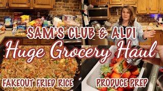 ALDI AND SAM'S CLUB GROCERY HAUL | WEEKLY GROCERY HAUL FAMILY OF 4 | EASY FRIED RICE RECIPE