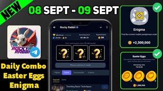 8 & 9 September Rocky Rabbit Combo Card | Rocky Rabbit Daily Enigma & Easter Eggs Combo