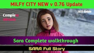 milfy city { v 0.76 update } || sara Complete  Walkthrough | sara full Story || #whatagaming