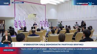 O’zbekiston Xalq demokratik partiyasi brifingi haqida lavha