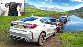 BMW X6 OFFROAD CONVOY - Forza Horizon 4 (Steering Wheel + Shifter) Gameplay