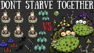 6 Wolfgangs, 6 Enlightened Crowns & More VS Toadstool/Misery Toadstool - Don't Starve Together