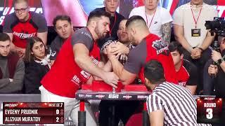 Alizhan Muratov vs Evgeny Prudnik 4-0. Armwrestling