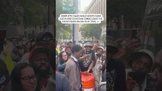 Complete chaos while Diddys sons Justin and Christian Combs leave the courthouse on day 23 of trial