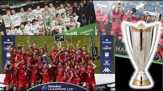 Palmarès coupe d'europe rugby à 15, Champion d'europe de rugby à xv, h cup, champions cup 1996-2021