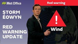 23/01/2025 – Dangerous winds from Storm Éowyn – Met Office weather forecast UK