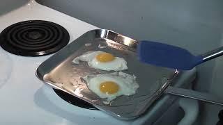 Chef's Secret Stainless Steel Griddle - Cooking Eggs, Unboxing