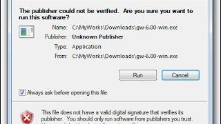 Cara disable open file security warning windows