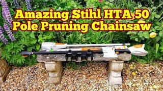 Amazing Stihl HTA 50 Pole Chainsaw For Pruning Out Of Reach Tree Branches, Cottage Garden Life