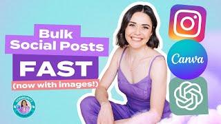 Create Bulk Social Media Posts FAST with *unique images* | Canva Bulk Create Tutorial