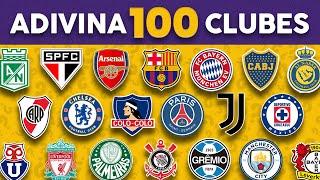 Adivina 100 CLUBES de FÚTBOL por su ESCUDO  | Test LOGOS de Equipos | QUIZ DE FÚTBOL