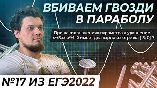 №17 из ЕГЭ 2022 по математике. Параметр - это изи. Квадратичная функция. Вбиваем гвозди в параболу