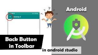 Back Button in Titlebar in Android Studio | Change Title and Add icon  in ActionBar in Android | #58