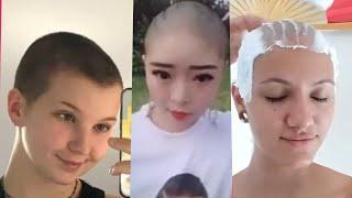 Shaved with Razor / Amazing baldheaded  girl / New Headshave 2021