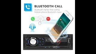 Single DIN Car Stereo Bluetooth Hands Free Calling Music TF Card USB AUX Input FM Radio