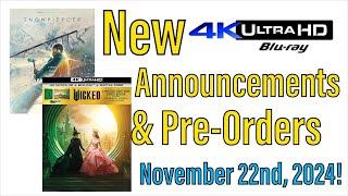 New 4K UHD Announcements & Pre-Orders for November 22nd, 2024!