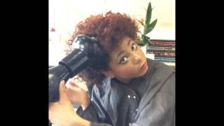 Afro hair blow dry by Apprentice Bronwyn PKai Hair