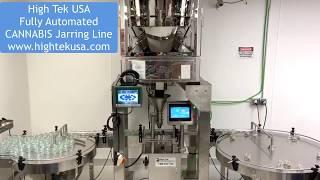 CANNABIS JARRING LINE - Full packaging automation - HIGH TEK USA