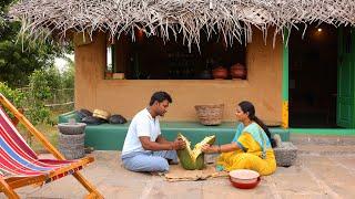 JACKFRUIT Cutting, Eating & Cooking In Village House || Poli || Curry || The Traditional Life