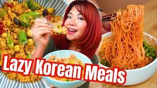 LAZIEST KOREAN MEALS FOR ONE! (Vegan)  Lazy Korean Recipes