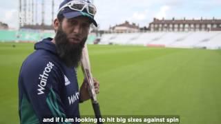 Moeen Ali on his bat