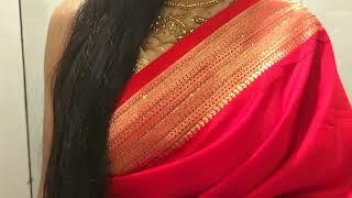 Woven Banarasi Art Silk Saree in Red | Jain Bandhu Sarees Showroom |