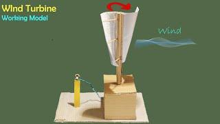 Science project | How to make Wind turbine from cardboard - Renewable energy project model