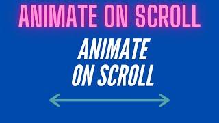 Animate On Scroll || Learn How to Use JavaScript AOS Library