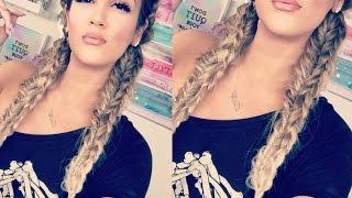 Glittery & Glossy + Stacked Dutch Braid Pigtails | Nicole Guerriero