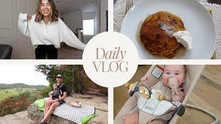 Day in my life | fall decorations, Abercrombie try on haul, cozy baking! Life with a 5 month old