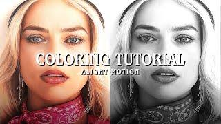 high quality coloring tutorial with preset || Alight motion