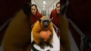 Poor Nyomi was rushed to urgent care #ai #monkey #viral #foryou #shorts #vet #doctor