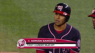 ATL@WSH: Sanchez records first career knock in 10th