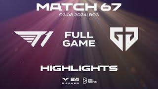 Full Highlights T1 vs GEN | Match 67 | LCK Mùa Hè 2024