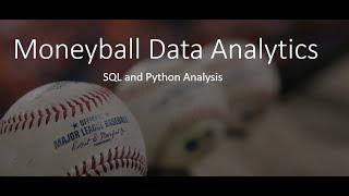 We use SQL , Python, and Tableau in our analysis of Major League Baseball data from 1962 to 2012.