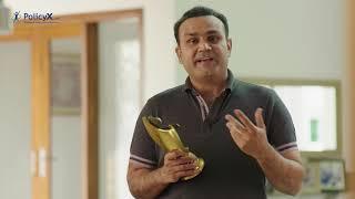 Secure your happiness with PolicyX - Virender Sehwag feat.