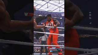 Rock is on fire  dont miss this #wwe #jimmyuso #bloodline #wwe2k23 #viral #shorts