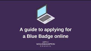 A guide to applying for a Blue Badge online