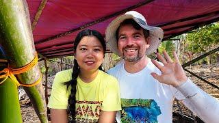 FIRST STRUCTURE IN OUR FARM | HANDMADE BAMBOO CANOPY IN THE PHILIPPINES | ISLAND LIFE