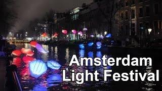 Experience a night walk in Amsterdam Light Festival 2024