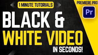 Black & White Videos in Adobe Premiere Pro (Quick 2025 Guide!)