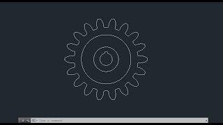 Making a 2D gear in AutoCAD